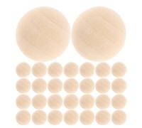 LIFKICH Demi-perles lâches bois 8mm 200 pièces sans bavures pour accessoires photo et créations DIY entre amis