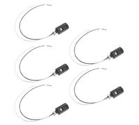 LIFKICH Douille D'ampoule E12 en Bakélite Noire Design à Tête Vissée, Support Robuste pour Lampe Industrielle, Lot de 5 Pièces Adapté Suspendre et Éclairage Moderne