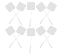LIFKICH Électrodes et Confortables Non Tissé Blanc en Pvc Réutilisables 24pcs Auto-adhésives Électrostimulation pour pour Physiothérapie à Domicile