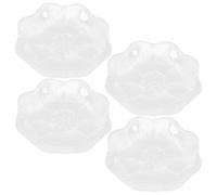 LIFKICH Ensemble de 4 Sous-tasses en Verre Transparent pour Thé, Multifonctionnelles et Antirayures, Maison Restaurant