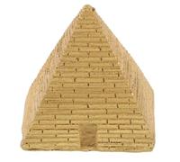 LIFKICH Figurine Pyramide Égyptienne en Résine Robuste Or, Sculpture Réaliste Facile à Nettoyer, Décoration de Bureau ou Microlandscape, Ornement Artistique Exquis