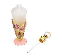 LIFKICH Flacon Parfum Voyage 25 ML en Verre Conique Rose, Bouteille Rechargeable Élégante et Vintage pour Soirées et Collectionneurs