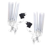 LIFKICH Guirlandes Lumineuses Led Pluie Météorite 20 Cm, Tubes Pvc Étanches, Éclairage Décoratif Extérieur/intérieur, 8 Tubes Par Lot, Compatible Ac220-240v, Ambiance Festive Noël Et Fête