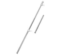 LIFKICH Hampe pour Drapeau en Acier Inoxydable Robuste et Antirouille, Mât de Drapeau Extérieur pour Jardin Support Mural, Trois ou Quatre Sections, pour Décoration de Plusieurs Styles