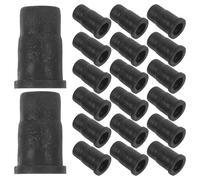 LIFKICH Inserts de Manchon Remplacement en Abs Noir pour Roulette 20pcs 19x32mm et Support pour Roulette à Tige pour Pieds de Chaise