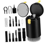 LIFKICH Kit Nettoyage Ordinateur Portable Noir Brosse Nettoyage Casque Écouteurs Clavier Lentilles Caméra pour Appareils Électroniques Set Complet sans Nettoyant Rangement Pratique