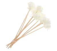LIFKICH Lot de 10 Bâtonnets de Rotin Naturel pour Diffuseur de Parfum, Fleurs de Chrysanthème, pour Diffuser Huiles Essentielles, pour Salle de Bain et Décoration