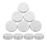 LIFKICH Lot de 10 Boîtes Diffuseur D'arômes Naturels en Aluminium 60ml Couvercle Perforé, Boîte de Désodorisant Creuse pour Aromathérapie, Utilisation Maison Bureau Voiture, Diffuseur