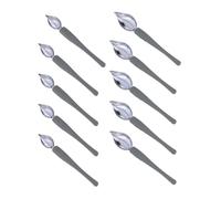 LIFKICH Lot de 10 Cuillères à Peindre en Acier Inoxydable Manche Antidérapant pour Décoration de Desserts et Sauces Cuisine Occidentale