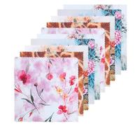LIFKICH Lot de 10 Lingettes Microfibres Imprimées pour Lunettes et Écrans, Chiffons de Nettoyage 14,5 X 14,5 Cm, Réutilisables et Lavables, pour Verres, Bijoux et Style Plusieurs Styles