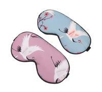 LIFKICH Lot de 2 Cache-Yeux Réglables en Tissu Imitation Soie Pare-Soleil Léger et Doux Protection Oculaire Portable pour Sommeil et Voyage Confortable et Adapté à Tous les Visages