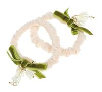 LIFKICH Lot de 2 Élastiques pour Queue de Cheval Fleurs de Muguet, Accessoires Cheveux pour Femmes, Forte Élasticité en Plastique et Résine, Vie Quotidienne