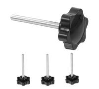 LIFKICH Lot de 4 Molettes de Serrage Moletées M6 avec Joint pour Déambulateur à Genoux Accessoires de Fixation Manuels en Métal et Plastique Pièces de Rechange pour Rollator et Fauteuil