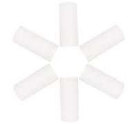 LIFKICH Lot de 6 Couvercles de Bougies en Plastique Blanc, Surface Lisse et Moulage Monobloc, Style Simple, Forme Cylindrique pour Décoration Intérieure Réutilisable
