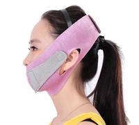 LIFKICH Masque de Lifting Visage en Néoprène Rose en V Ajustable Bandeau Fin Confortable pour Peau Ferme pour Double Menton et Usage Quotidien