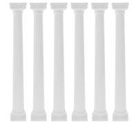 LIFKICH Mini Statue De Pilier Romain 6 Pièces Colonne Unique pour Décoration De Table Et Accessoire Photo en Plastique 6.69X1.18X1.18 Pouces
