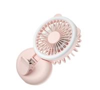 LIFKICH Mini Ventilateur Suspendu USB Rose Lumière D'appoint, Trois Vitesses de Ventilation, Batterie 500mah, Design Simple et Portable pour Rafraîchissement Estival