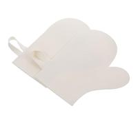 LIFKICH Moufles Exfoliants Nettoyage en Profondeur en Feutre Blanc 2 Pièces Sauna et Facile à, Accessoires de Bain Indispensables