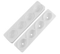 LIFKICH Moule à Gâteau en Silicone 4 Cavités, Souple, Réutilisable, Blanc, pour Cuisine Maison et Pâtisserie