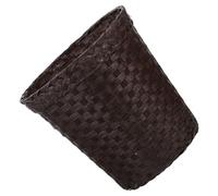 LIFKICH Panier à Linge Grosse Capacité en Papier Tressé Imitation Rotin, Corbeille de Rangement Multifonction pour Bureau et Maison, Contenant à Déchets Décoratif Couleur Café,