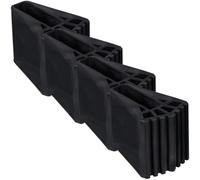 LIFKICH Patins et Stabilisateur pour Pieds d'Échelle Télescopique Lot de 4 en Caoutchouc 9.2X6.7X6.2Cm Protection d'Éventail pour Échelle Pliante Usage Professionnel