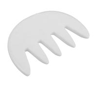 LIFKICH Peigne de Massage en Jade Blanc à Cinq Grandes Dents pour Routine Bien-être, Fatigue et Massage des Méridiens du Cuir Chevelu
