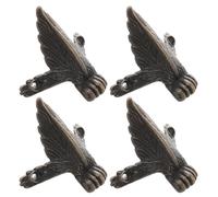 LIFKICH Pieds de Meuble en Alliage de Zinc, 4 Pièces Bronze Ancien, Petit Format, Support Décoratif pour Boîtes à Bijoux, Adapté pour Meubles d'angle et Commodes
