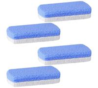 LIFKICH Pierre Double Face en Verre Mousse Bleu 4pcs pour Dissolvant de Callosités Plantaires Facile à Nettoyer Portable pour Soin des Pieds en Voyage
