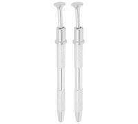LIFKICH Pinces à Accessoires Polyvalents pour Nail Art 2pcs en Métal Argenté Pince de Précision Antidérapante pour Maquillage et Récupération de Perles