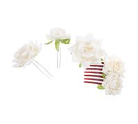 LIFKICH Pinces à Cheveux Bohème à Fleurs Blanches, Accessoires pour Demoiselles d'Honneur, Design Confortable, Parfait pour Mariages et Voyages