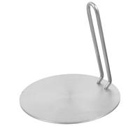 LIFKICH Plaque D'adaptation à Induction en Acier Inoxydable avec Poignée, Diffuseur de Chaleur pour Cuisinière Électrique et Gaz, Améliore la Cuisson et Convient aux Mijotages Longs