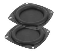 LIFKICH Plaque de Diaphragme Vibrante Noire en Fer 4 Pouces pour Haut-parleur, Accessoire Automobile Léger 2 Pièces, Réparation et Restauration de Performance Sonore