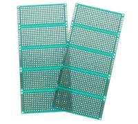 LIFKICH Plaque Expérimentale PCB Double Face 3x7 Pas de 2,54 Mm en Époxy et Fibre de Verre, Circuit Imprimé Pré-étamé Vert pour Projets DIY, Lot de 10 Pièces