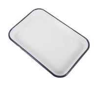 LIFKICH Plat Rectangulaire Émaillé Blanc pour Four Grosse Capacité, Design Simple et Élégant, Compatible Lave-vaisselle, pour Cuisson et Pâtisserie