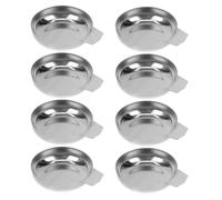 LIFKICH Plateaux de Pesée Fond Plat en Acier Inoxydable 8pcs Design Compact pour Balance Électronique pour Professionnels et Débutants en Bijouterie
