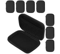 LIFKICH Pochette de Rangement pour Appareils Électroniques en Eva Noir, Facile à Transporter et Nettoyer, Organisateur de Câble et Écouteurs pour Voyage et Activités Extérieures, Lot de 8