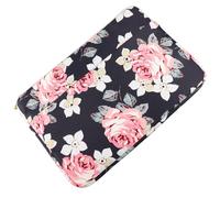 LIFKICH Pochette pour Ordinateur Portable 13 Pouces en Nylon, Fleurs | Style Chic et Élégant, Usage Bureau ou Café, Fermeture Double Zip, Doublure Polyester