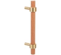 LIFKICH Poignée de Meuble en Bois pour Armoire, Style Chinois, 96 MM | Bois, Installation Facile, Toucher Confortable, Accessoires Complets, pour Placards et Armoires