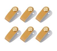 LIFKICH Poignée de Traction en Cuir pour Armoire et Tiroir, Lot de 6