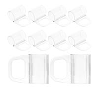 LIFKICH Poignées Transparentes Accessoires pour Store Vénitien sans Fil Compatibles Tringle 20 Mm Lot de 10 en Abs Robuste pour Stores Enrouleurs pour Maison et Camping-Car