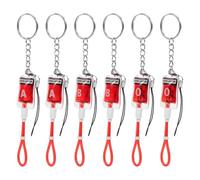 LIFKICH Porte-clés Gothiques Pendentifs Vampires Décoratifs Polyvalents Halloween en Abs et Caoutchouc Lot de 6 pour Occasions et Fêtes D'anniversaire