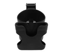 LIFKICH Porte-gobelet avec Support Téléphone Matériau PP Noir pour Poussette Bébé Design Deux Fixation Portable pour Bouteilles, pour Vélo et Jogging