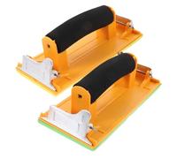 LIFKICH Porte-Papier de Verre Manuel Léger en Plastique, Lot de 2 Supports Poignée Ergonomique, pour Ponçage de Surfaces Bois, Métal et Murs, Outil de Polissage pour Couleur Aléatoire