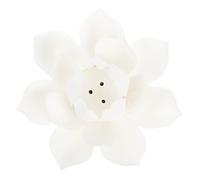 LIFKICH Porte-Parfum Lotus en Céramique Blanc 3 Trous, Support Parfum pour Bâtons, Aide la Contemplation et Soulagement du Stress, pour Mariage ou Fête des Mères