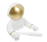 LIFKICH Porte-Rouleau Léger et Élégant de Papier en Résine Style Astronaute Support à Poser Finition Or Luxueuse pour Hôtels et Restaurants
