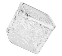 LIFKICH Poubelle de Table à Couvercle à Pression Transparente avec Texture Ondulée en Pet et Abs, Facile à Vider, Fiable et Élégante pour Bureau et Maison