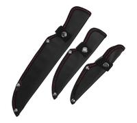 LIFKICH Protège-couteau Portable en Tissu Oxford Noir 3 Pièces avec Bouton-pression, Léger Couteaux Cuisine et Outils de Coupe en Extérieur