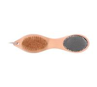 LIFKICH Râpe pour Pieds 4-en-1 en Bois et Pierre, Dissolvant de Callosités et Peau Morte, Brosse Exfoliante Manuelle pour Soin Pédicure à Domicile