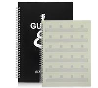LIFKICH Recueil de partitions pour guitare cahier à spirale Papier durable 28x21x1.5cm Léger Portable pour exercices pédagogiques A4