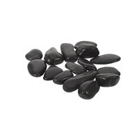 LIFKICH Set de Pierres Naturelles Noires Résistantes Chaleur pour Cuisson et Maintien Chaud, Galets Décoratifs en Pierre Cuisine et Repas en Plein Air